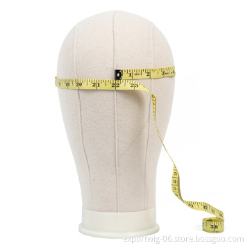 Professional Canvas Block Wig Head Making Factory Price 22,23,24 Inch Hair Extension Tools Mannequin Head